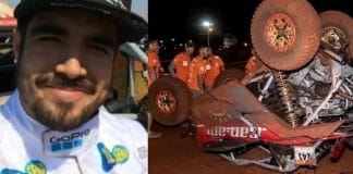 Caio Castro capota carro na abertura do Rally Sertões 2019